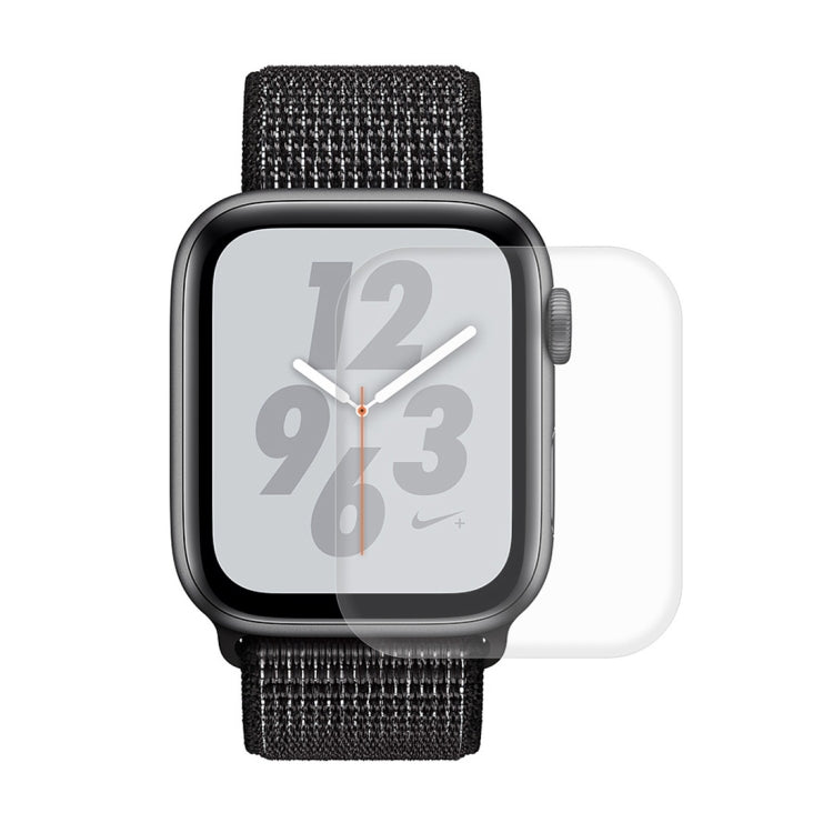 ENKAY Hat-Prince 2 in 1 Carbon Fiber Texture TPU Semi-clad Protective Shell + 3D Full Screen PET Curved Heat Bending HD Screen Protector For Apple Watch Series 6 / 5 / 4 / Watch SE 44mm