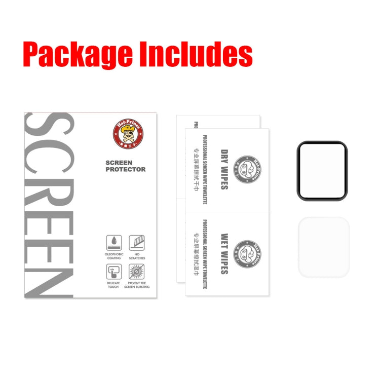 2 PCS ENKAY Hat-Prince 3D Full Screen PET + 3D Full Screen Electroplating  PET Curved Heat Bending HD Screen Protector For Apple Watch Series 6 / 5 / 4 / Watch SE 40mm