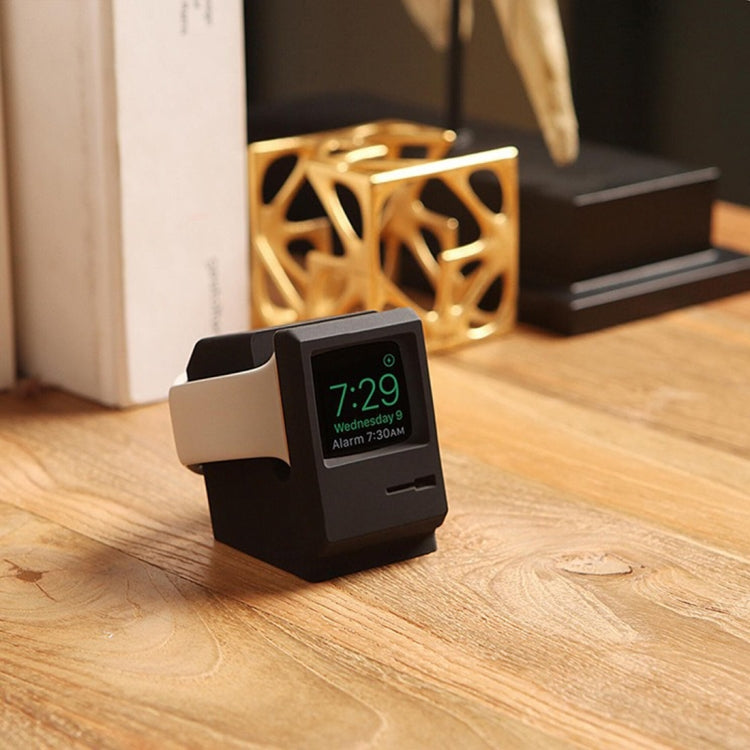Retro Style Silica Gel Apple Watch Charging Dock Stand Holder Station
