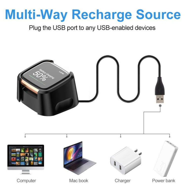 For Fitbit Versa 2 Charger Charging Dock Base Stand Holder with 1m Charging Cable