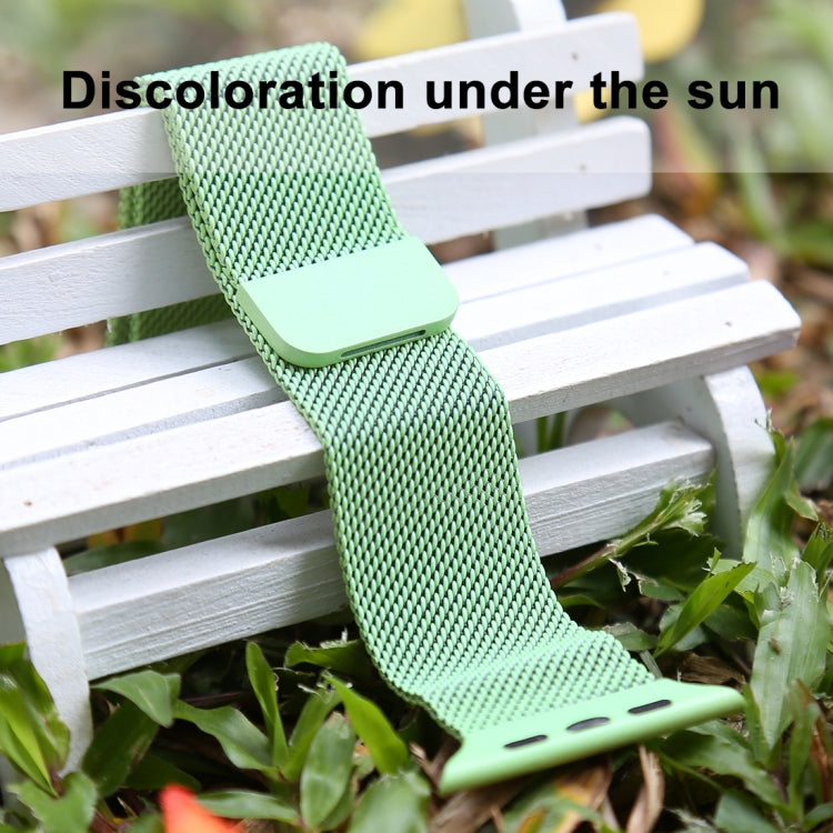 For Apple Watch Series 7 41mm / 6 & SE & 5 & 4 40mm / 3 & 2 & 1 38mm Color-changing Magnetic Nylon Watch Band, 40mm