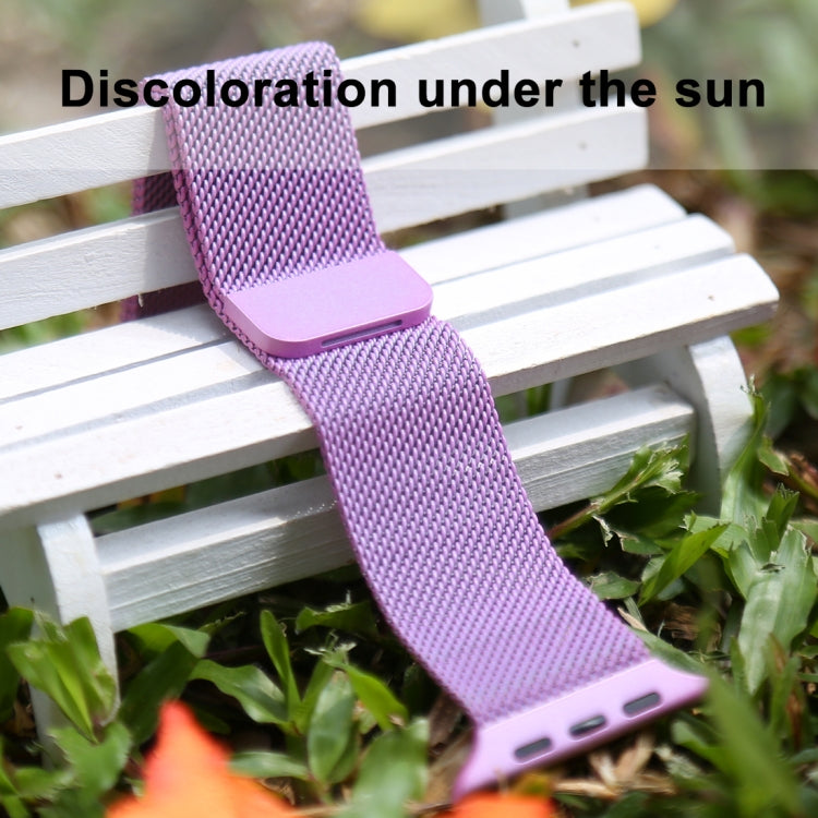 For Apple Watch Ultra 49mm&Watch Ultra 2 49mm / Series 10 46mm / 9&8&7 45mm / SE 3&SE 2&6&SE&5&4 44mm / 3&2&1 42mm Color-changing Magnetic Nylon Watch Band, 44mm