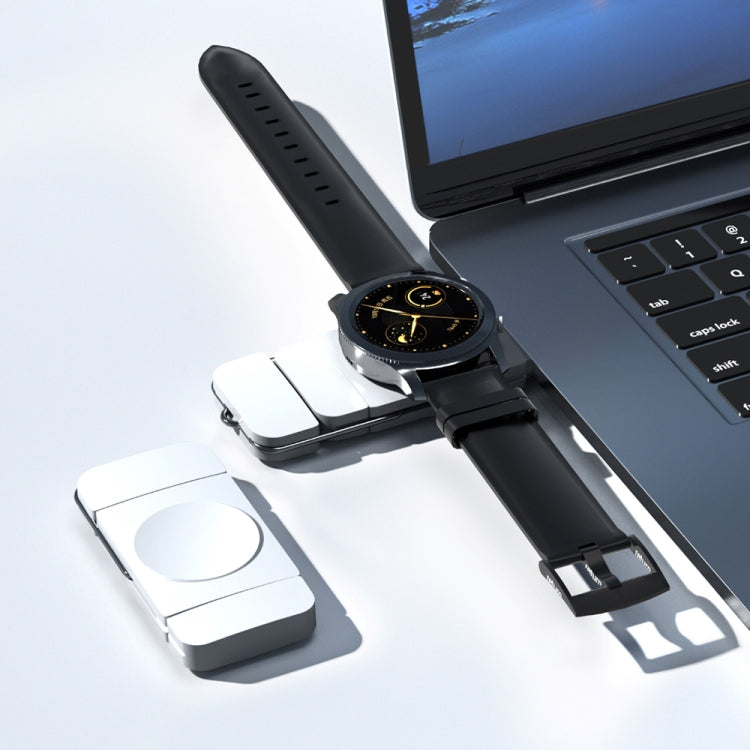 U8S USB / Type-C Magnetic Wireless Charger Fast Charger for Samsung Watch 3 / 4, 4 Classic, Active 1 / 2