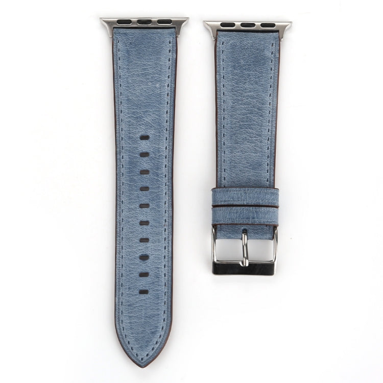 Bracelet de montre en cuir véritable style frais pour Apple Watch Series 10 42 mm / 9, 8 et 7 41 mm / SE 3, SE 2, 6, SE 5 et 4 40 mm / 3, 2 et 1 38 mm