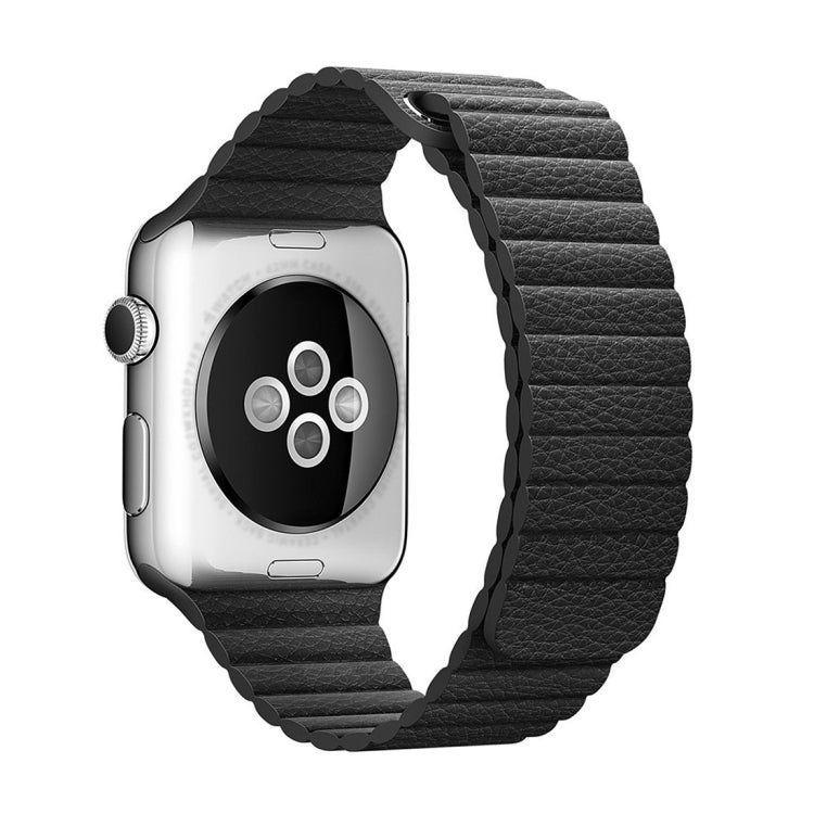 Bracelet de montre en cuir PU avec boucle magnétique pour Apple Watch 38 mm