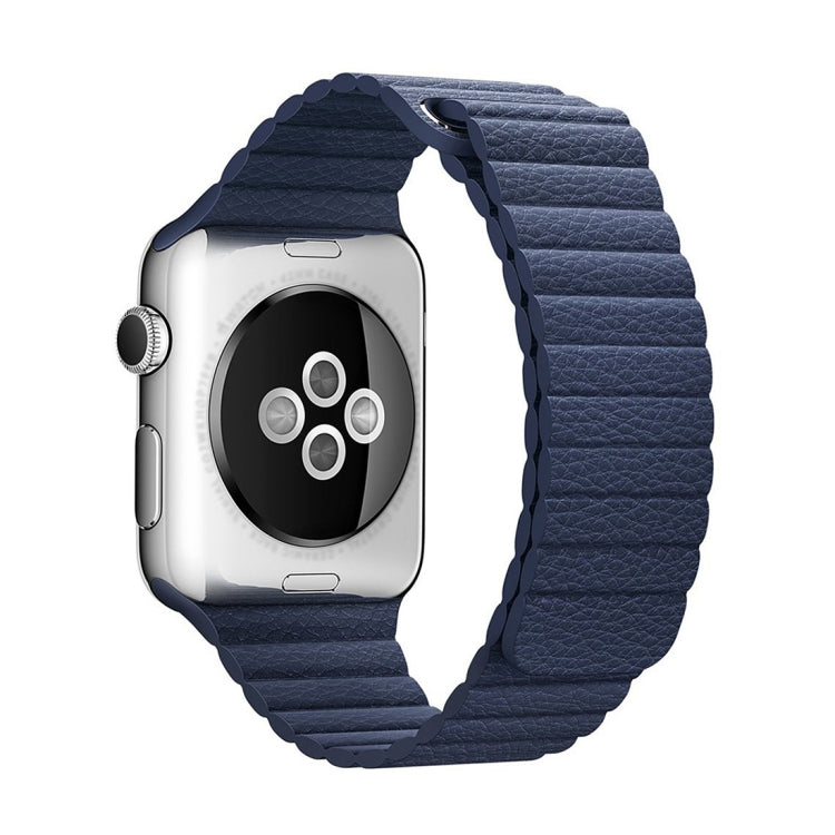 Bracelet de montre en cuir PU avec boucle magnétique pour Apple Watch 38 mm