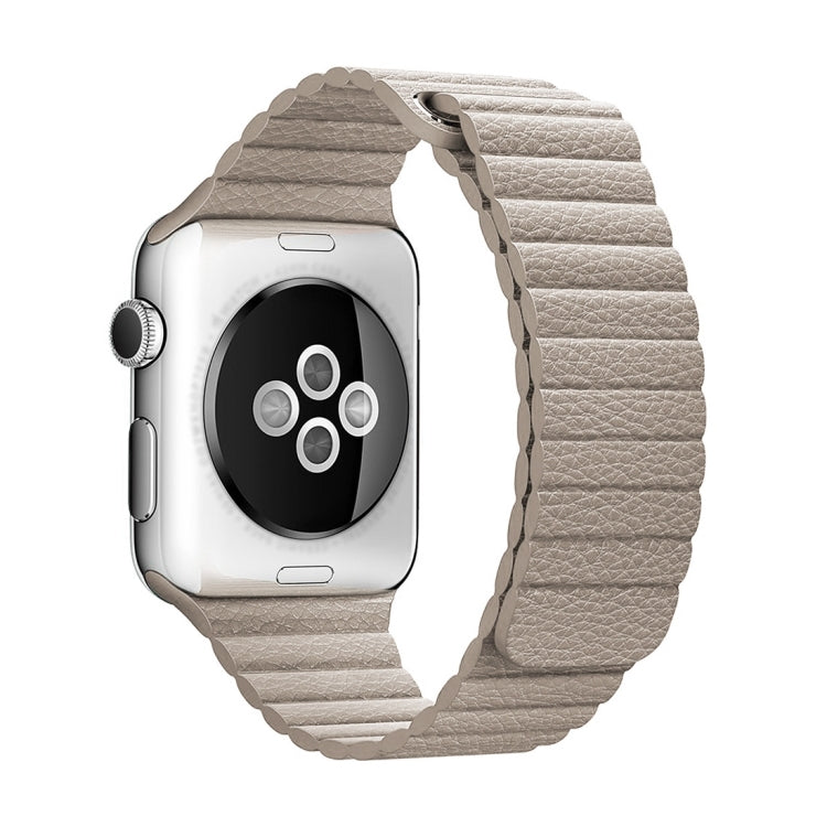 Bracelet de montre en cuir PU avec boucle magnétique pour Apple Watch 38 mm