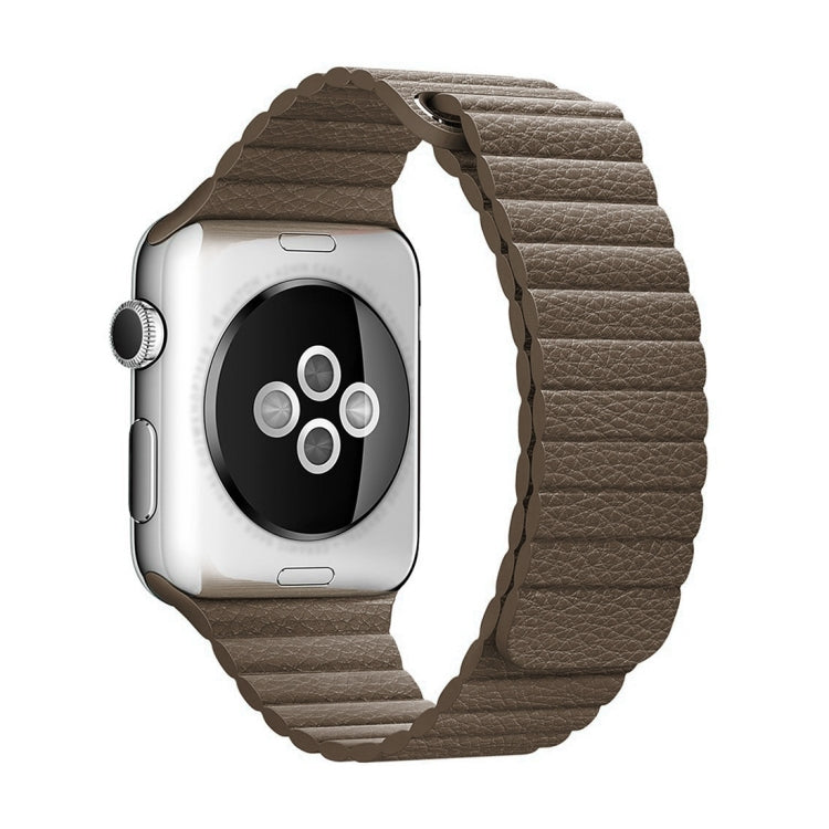 Bracelet de montre en cuir PU avec boucle magnétique pour Apple Watch 38 mm