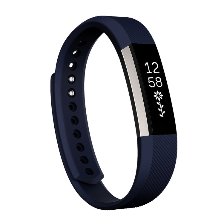 Bracelet de montre en silicone à texture oblique pour Fitbit Alta, grande taille, longueur : environ 22 cm