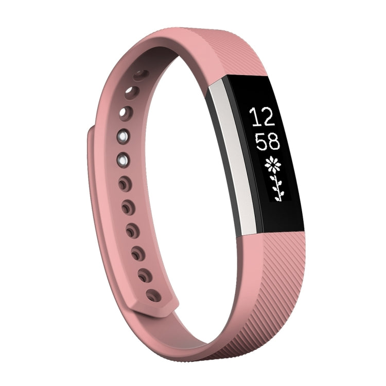 Bracelet de montre en silicone à texture oblique pour Fitbit Alta, grande taille, longueur : environ 22 cm