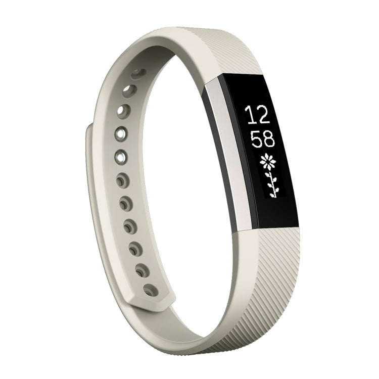 Bracelet de montre en silicone à texture oblique pour Fitbit Alta, grande taille, longueur : environ 22 cm