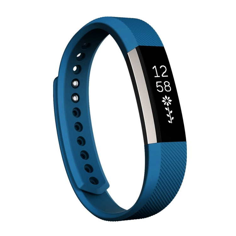 Bracelet de montre en silicone à texture oblique pour Fitbit Alta, grande taille, longueur : environ 22 cm