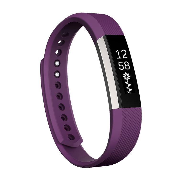 Bracelet de montre en silicone à texture oblique pour Fitbit Alta, grande taille, longueur : environ 22 cm