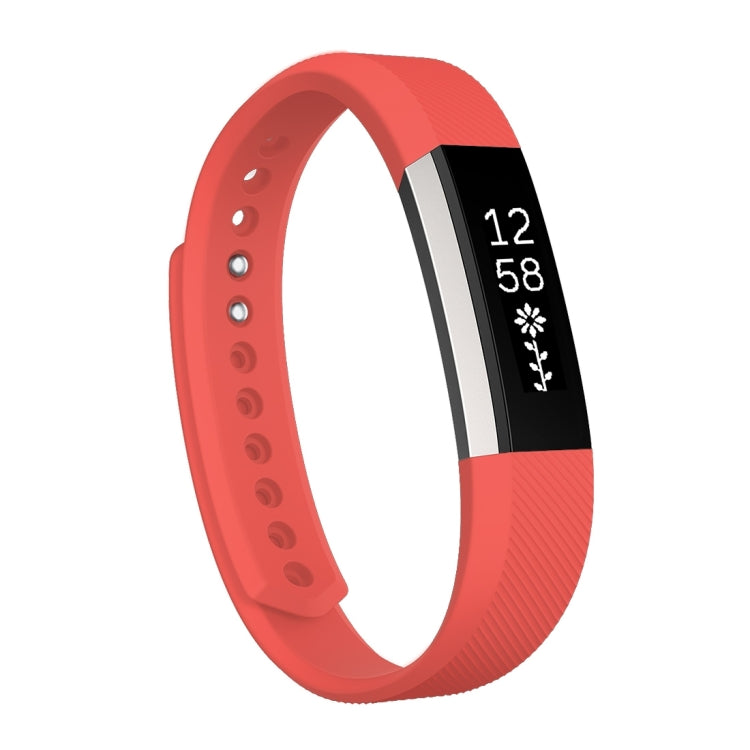 Bracelet de montre en silicone à texture oblique pour Fitbit Alta, grande taille, longueur : environ 22 cm