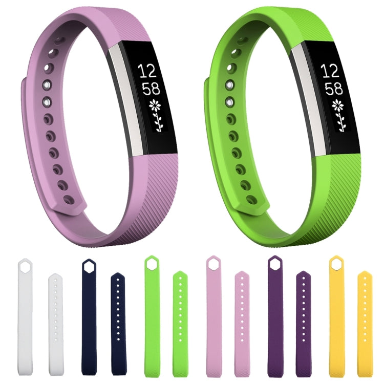 Bracelet de montre en silicone à texture oblique pour Fitbit Alta, grande taille, longueur : environ 22 cm