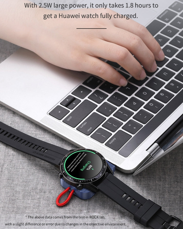 ROCK W26 Portable Magnetic Wireless Charger for Huawei Watch GT / GT2 / Honor Magic Type-C Interface