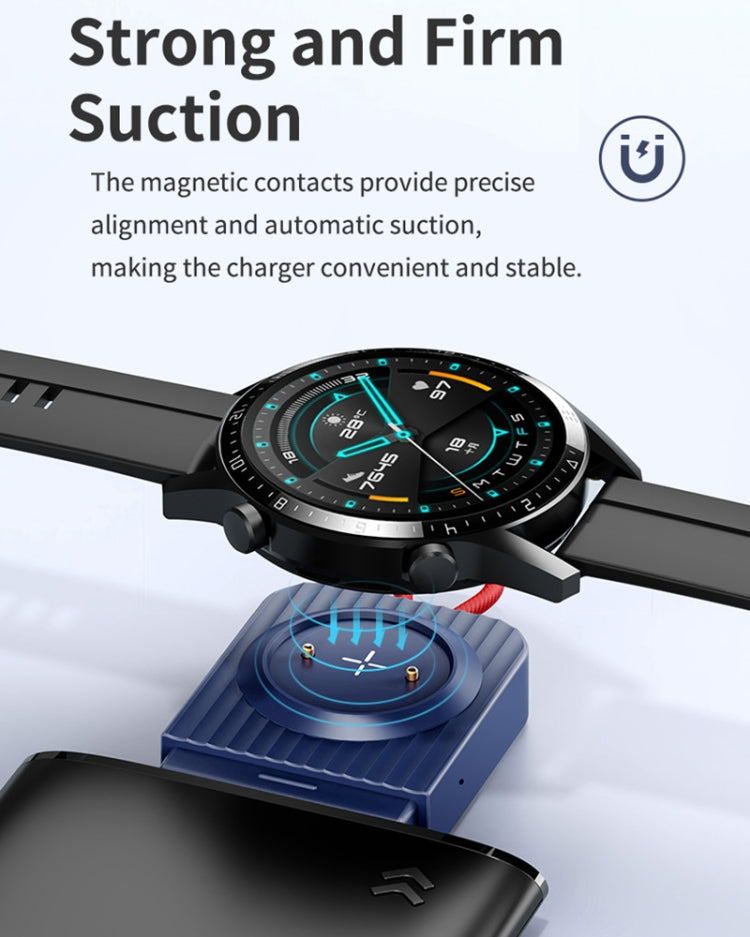 ROCK W26 Portable Magnetic Wireless Charger for Huawei Watch GT / GT2 / Honor Magic Type-C Interface