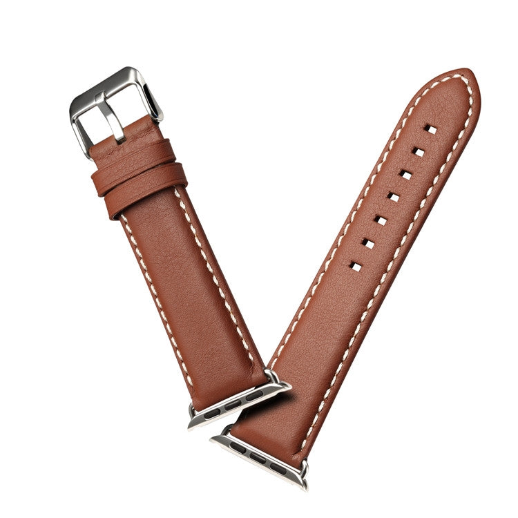 Denior Environmental Luxury Car Watch Leather Watch Band for Apple Watch Ultra 49mm&Watch Ultra 2 49mm / Series 10 46mm / 9&8&7 45mm / SE 3&SE 2&6&SE&5&4 44mm / 3&2&1 42mm