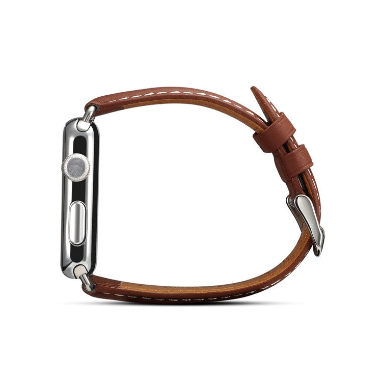 Denior Environmental Luxury Car Watch Leather Watch Band for Apple Watch Ultra 49mm&Watch Ultra 2 49mm / Series 10 46mm / 9&8&7 45mm / SE 3&SE 2&6&SE&5&4 44mm / 3&2&1 42mm