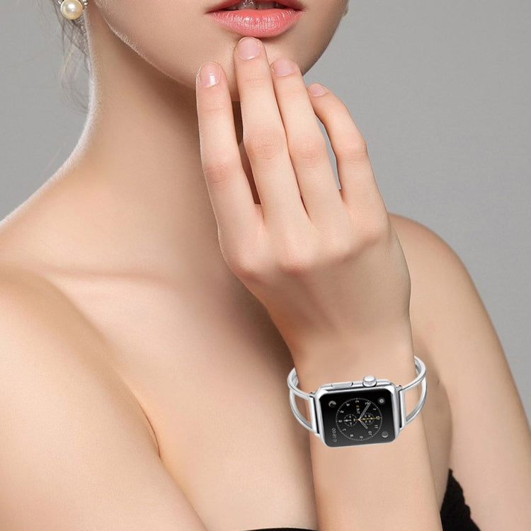 Letter V Shape Bracelet Metal Wrist Watch Band with Stainless Steel Buckle for Apple Watch Series 10 42mm / 9&8&7 41mm / SE 3&SE 2&6&SE&5&4 40mm / 3&2&1 38mm, 7 41mm / 6&SE&5&4 40mm / 3&2&1 38mm