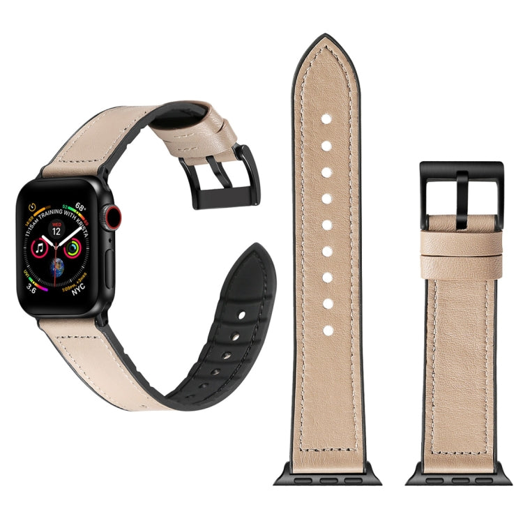 Solid Color TPU + Stainless Steel Watch Band for Apple Watch Series 10 42mm / 9&8&7 41mm / SE 3&SE 2&6&SE&5&4 40mm / 3&2&1 38mm, 40mm