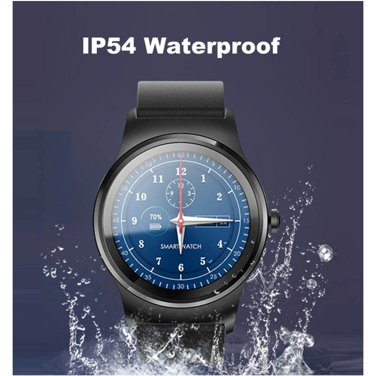 SMA-Round 1.28 inch Color Touch Screen Bluetooth Smart Watch, Waterproof, Support Voice Control / Heart Rate Monitor / Sleep Monitor / Bluetooth Camera, Compatible with Android and iOS System, SMA-Round/Silver Leather Strap, SMA-Round/Silver Steel Stra...