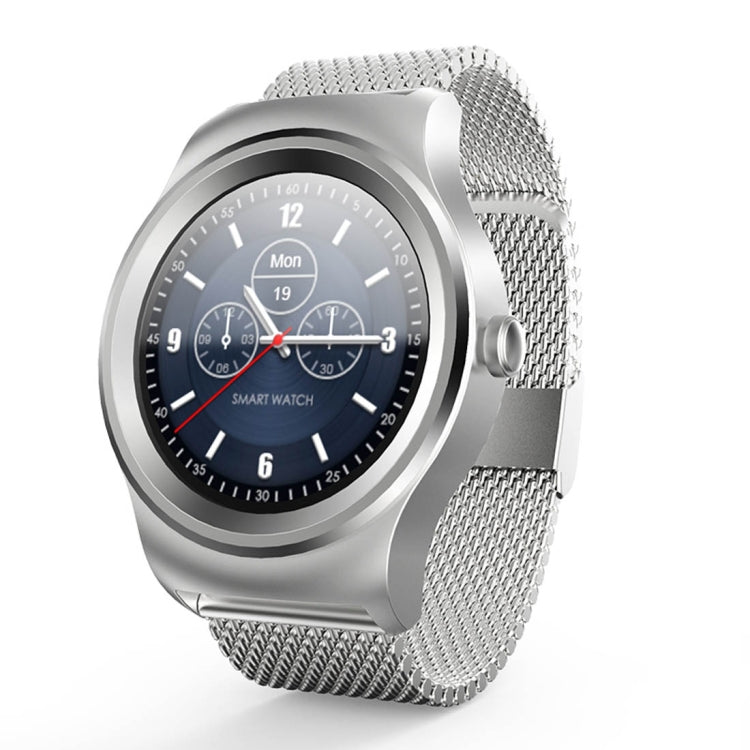 SMA-Round 1.28 inch Color Touch Screen Bluetooth Smart Watch, Waterproof, Support Voice Control / Heart Rate Monitor / Sleep Monitor / Bluetooth Camera, Compatible with Android and iOS System, SMA-Round/Silver Steel Strap, SMA-Round/Black Steel Strap  ...