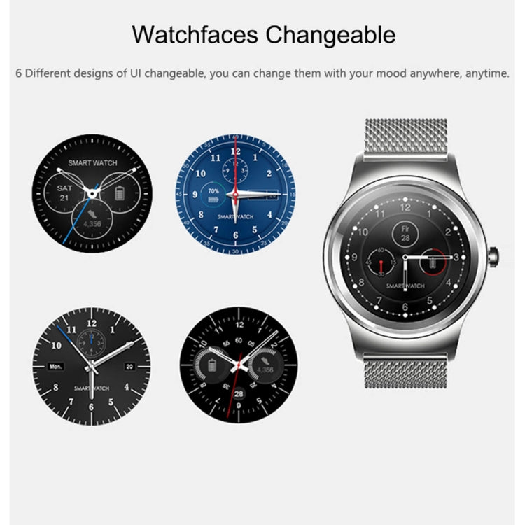 SMA-Round 1.28 inch Color Touch Screen Bluetooth Smart Watch, Waterproof, Support Voice Control / Heart Rate Monitor / Sleep Monitor / Bluetooth Camera, Compatible with Android and iOS System, SMA-Round/Silver Steel Strap, SMA-Round/Black Steel Strap  ...