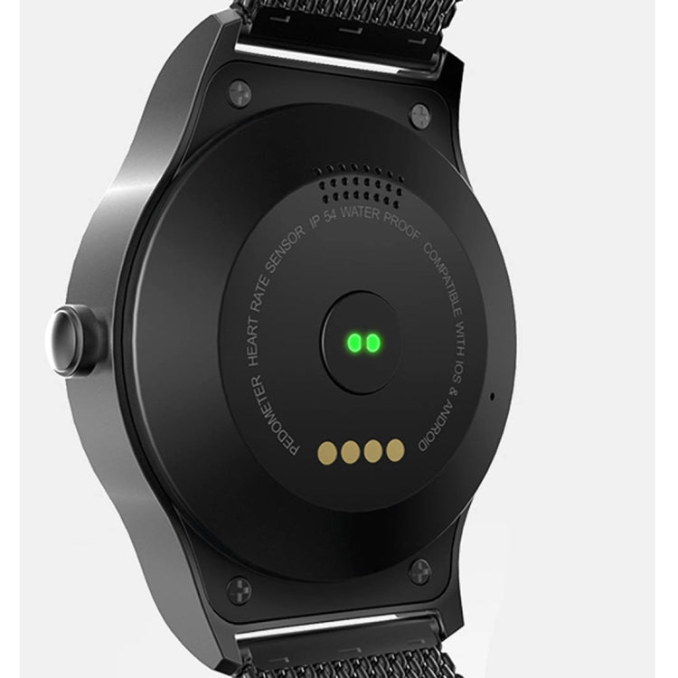 SMA-Round 1.28 inch Color Touch Screen Bluetooth Smart Watch, Waterproof, Support Voice Control / Heart Rate Monitor / Sleep Monitor / Bluetooth Camera, Compatible with Android and iOS System, SMA-Round/Silver Steel Strap, SMA-Round/Black Steel Strap  ...