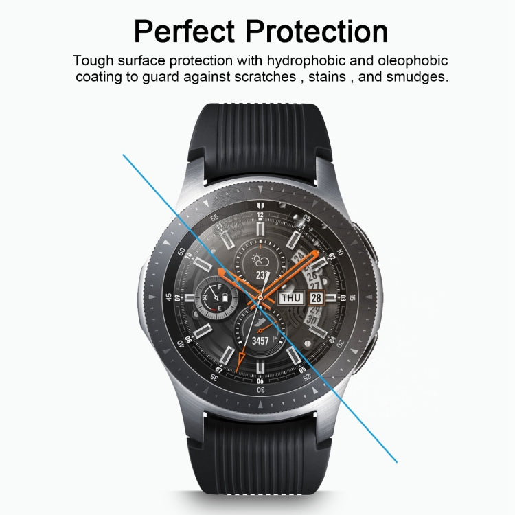 ENKAY Hat-Prince 0.2mm 9H 2.15D Curved Edge Tempered Glass Film for Galaxy Watch 46mm, Tempered Glass/46mm, 2 PCS Tempered Glass/46mm