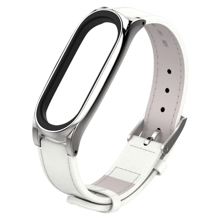 Bracelet de montre en cuir pleine fleur avec boîtier magnétique sans vis Mijobs pour Xiaomi Mi Band 3, 4, 5 et 6 (sans boîtier), CA0139A, CA0139B, CA0139C, CA0139D, CA0139E, CA0139F, CA0139G