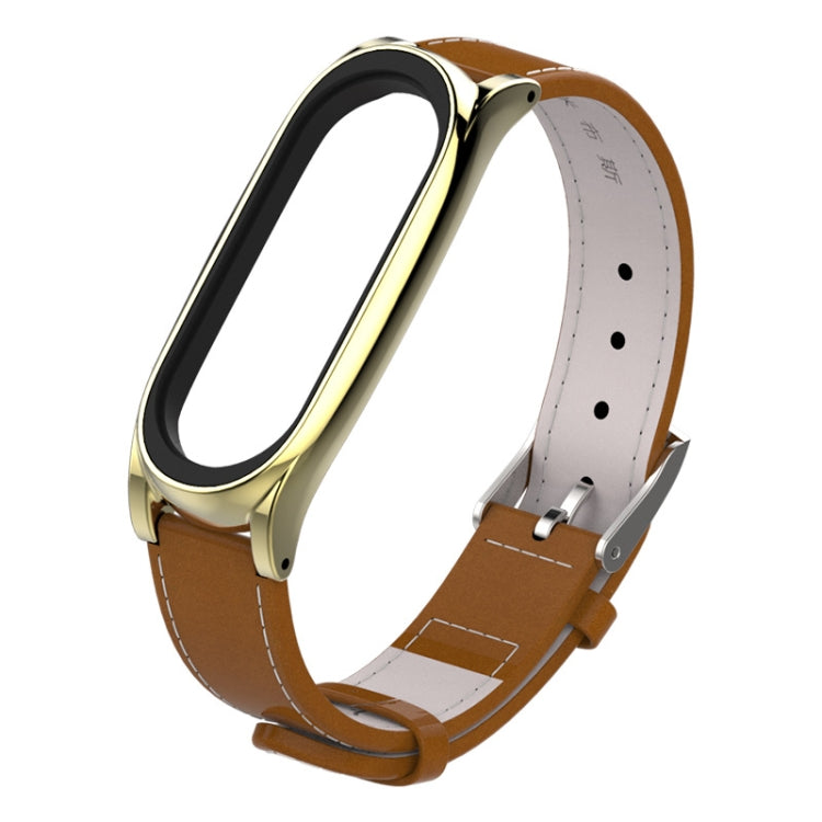Bracelet de montre en cuir pleine fleur avec boîtier magnétique sans vis Mijobs pour Xiaomi Mi Band 3, 4, 5 et 6 (sans boîtier), CA0139A, CA0139B, CA0139C, CA0139D, CA0139E, CA0139F, CA0139G