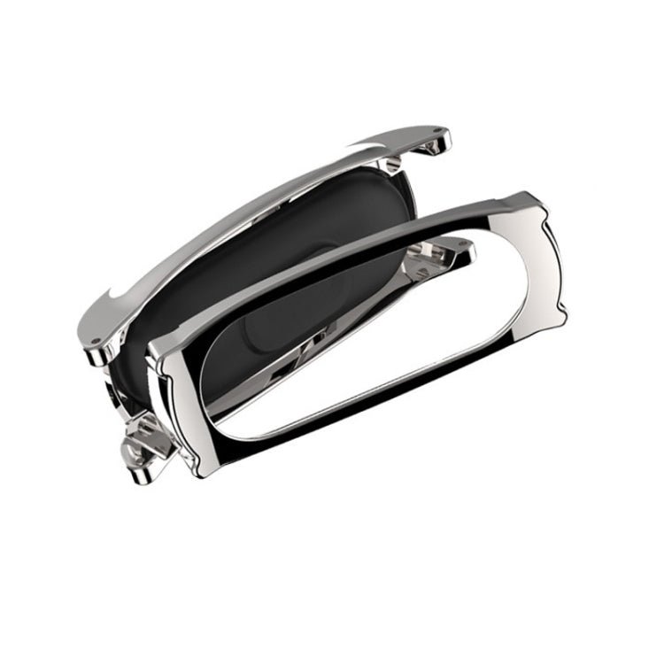 Mijobs Screwless Magnetic Case Top-grain Leather Watch Band for Xiaomi Mi Band 3 & 4 & 5 & 6, Host not Included, CA0139A, CA0139B, CA0139C, CA0139D, CA0139E, CA0139F, CA0139G