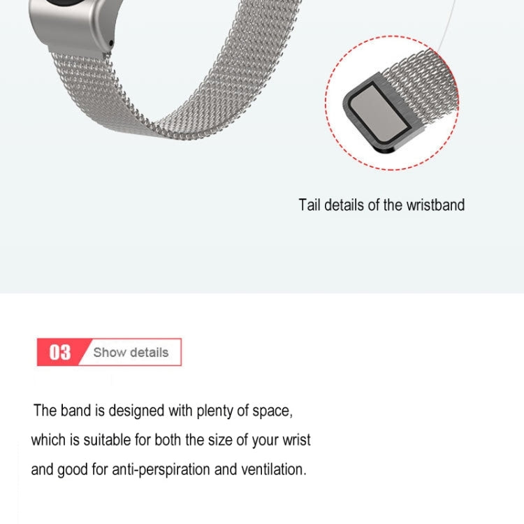 Mijobs Milan CS Metal Magnetic Watch Band for Xiaomi Mi Band 3 & 4 & 5 & 6, Host not Include