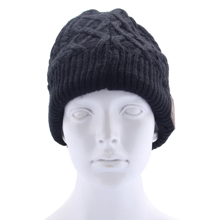 Wavy Textured Knitted Bluetooth Headset Warm Winter Beanie Hat with Mic for Boy & Girl & Adults
