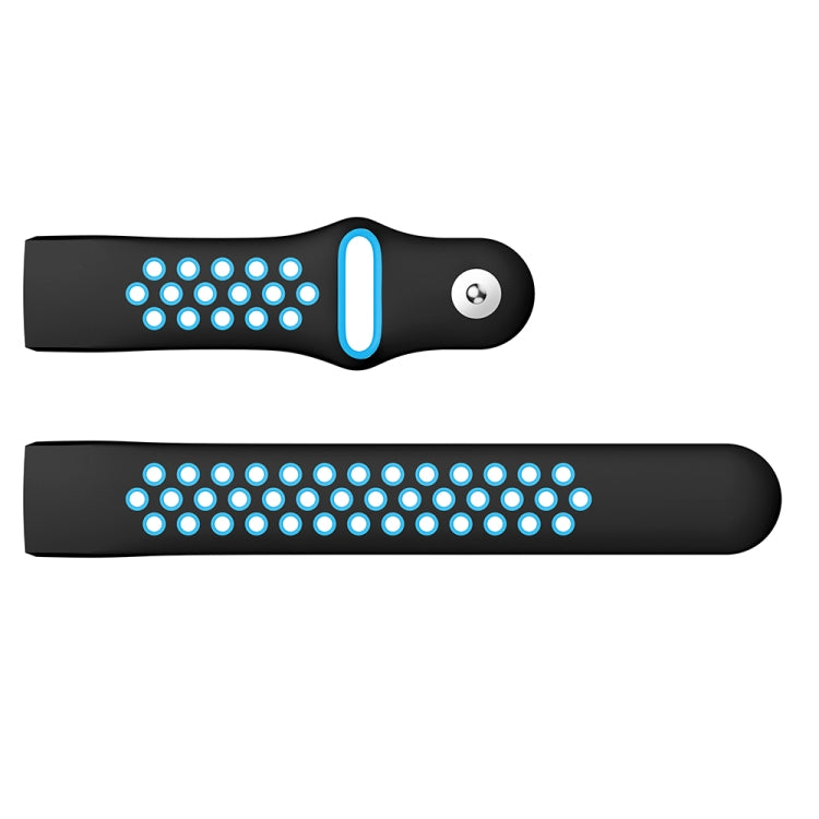 Two-color Round Hole Silicone Watch Band for Fitbit Charge 3, Watch Band Size:130-195mm