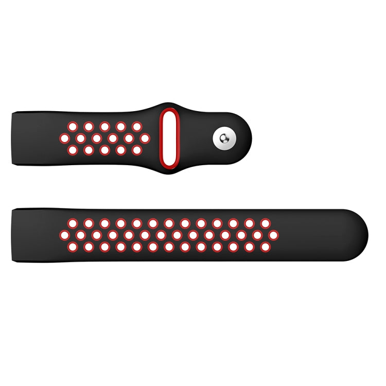 Durable two-color silicone replacement strap for Fitbit Charge 3 smartwatch