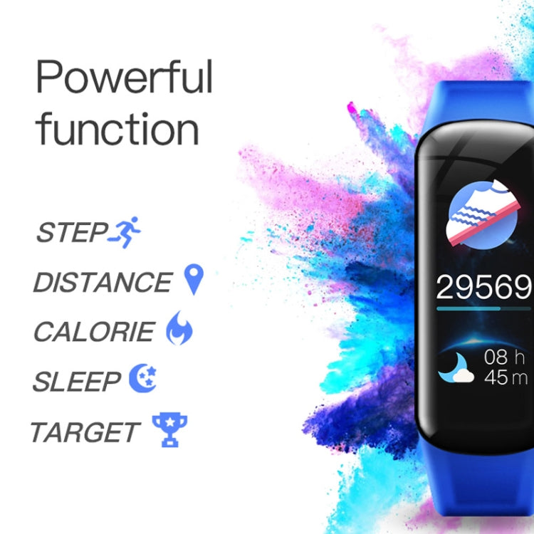 DOMIN0 C1S 0.96 inches IPS Color Screen Smart Bracelet IP67 Waterproof, Support Call Reminder /Heart Rate Monitoring /Blood Pressure Monitoring /Sleep Monitoring /Sedentary Reminder / Remote Control