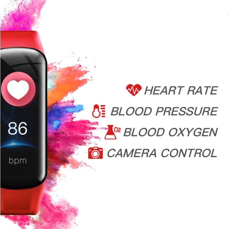 DOMIN0 C1S 0.96 inches IPS Color Screen Smart Bracelet IP67 Waterproof, Support Call Reminder /Heart Rate Monitoring /Blood Pressure Monitoring /Sleep Monitoring /Sedentary Reminder / Remote Control