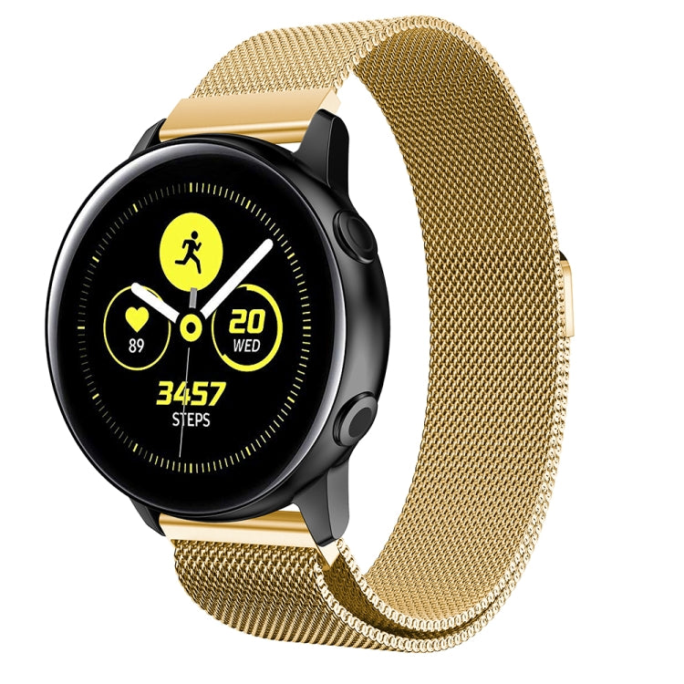 Bracelet de montre magnétique Milanis en maille d'acier inoxydable pour Galaxy Watch Active 20 mm