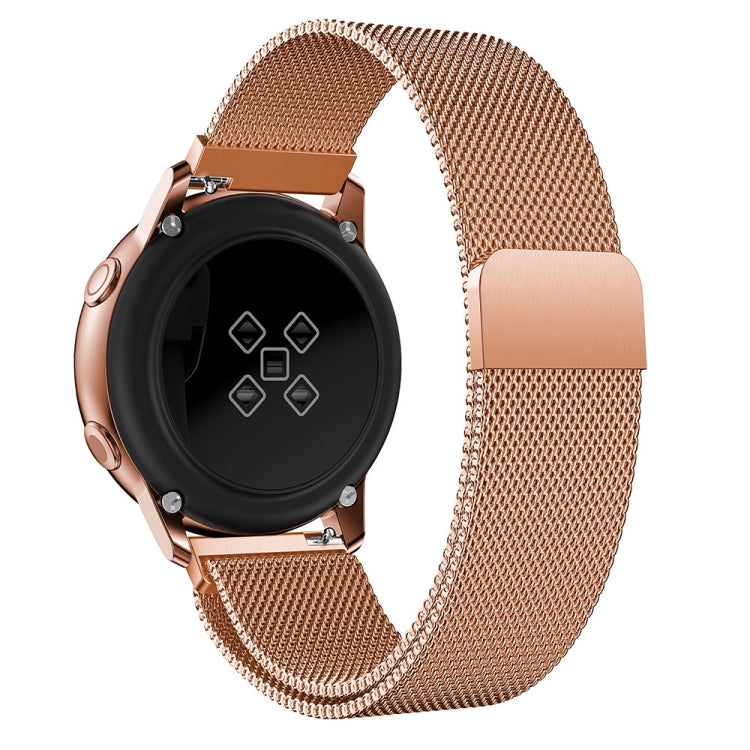Bracelet de montre magnétique Milanis en maille d'acier inoxydable pour Galaxy Watch Active 20 mm