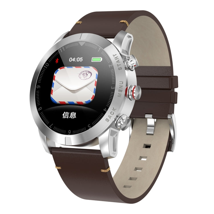 DTNO.1 S10 1.3 inches TFT Color Screen Smart Bracelet IP68 Waterproof, Leather Watchband, Support Call Reminder /Heart Rate Monitoring /Sleep Monitoring /Multi-sport Mode