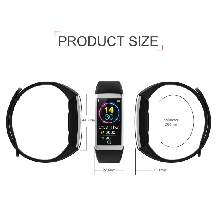 TD19 1.14 inches IPS Screen Smart Bracelet IP67 Waterproof, Support Call Reminder / Heart Rate Monitoring / Blood Pressure Monitoring / Sleep Monitoring /  Remote Camera