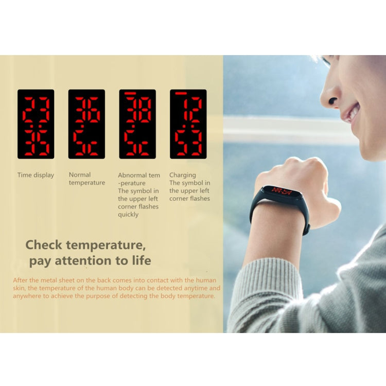 V8 Smart Temperature Monitoring Bracelet, Temperature Measurement Range: 30-45 Degrees Celsius