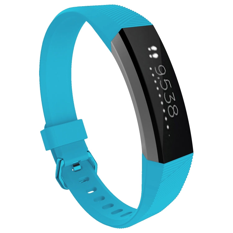 Solid Color Silicone Watch Band for FITBIT Alta / HR, Size: L(Brown), L