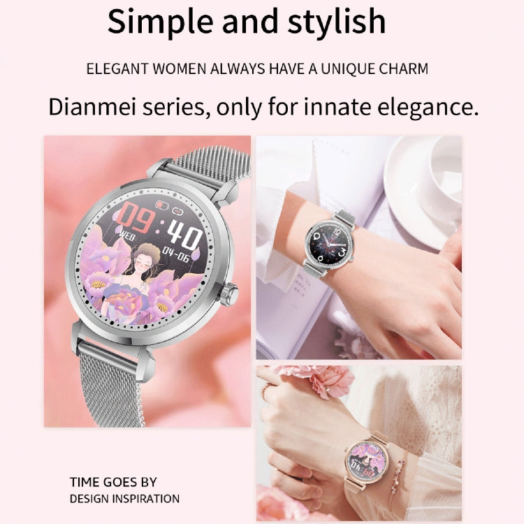 Montre connectée KC06 pour femmes, moniteur de règles, tension artérielle et fréquence cardiaque, bracelet en silicone