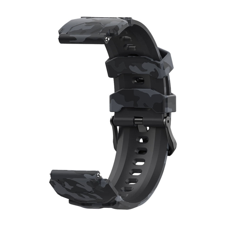 For KOSPET TANK M1 Pro (CA0832B) Silicone Watch Band, Watch Band Camouflage, Watch Band Black