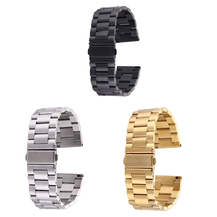 For Fitbit Blaze Smart Watch Butterfly Buckle 3 Beads Stainless Steel Watchband