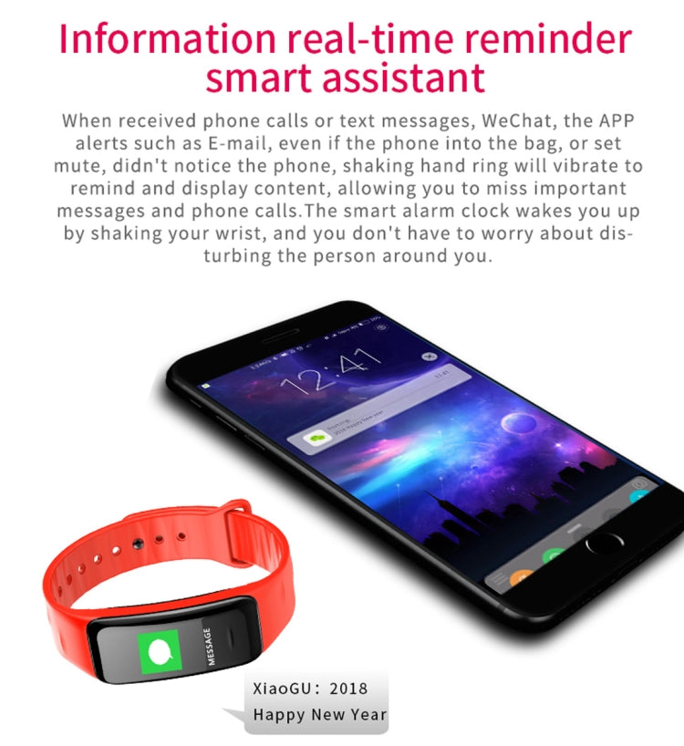 CHIGU C1Plus Fitness Tracker 0.96 inch IPS Screen Smartband Bracelet, IP67 Waterproof, Support Sports Mode / Blood Pressure / Sleep Monitor / Heart Rate Monitor / Fatigue Monitor / Sedentary Reminder, C1 Plus Red, C1 Plus Black, C1 Plus Blue�����������...
