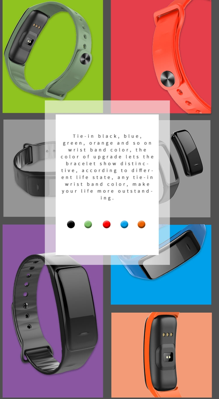 CHIGU C1Plus Fitness Tracker 0.96 inch IPS Screen Smartband Bracelet, IP67 Waterproof, Support Sports Mode / Blood Pressure / Sleep Monitor / Heart Rate Monitor / Fatigue Monitor / Sedentary Reminder, C1 Plus Red, C1 Plus Black, C1 Plus Blue�����������...